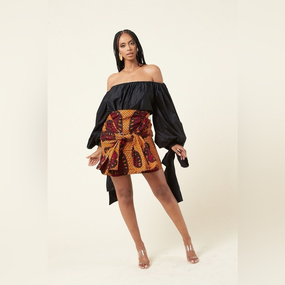 🌍 Grass-fields African Print Chenai Skirt
